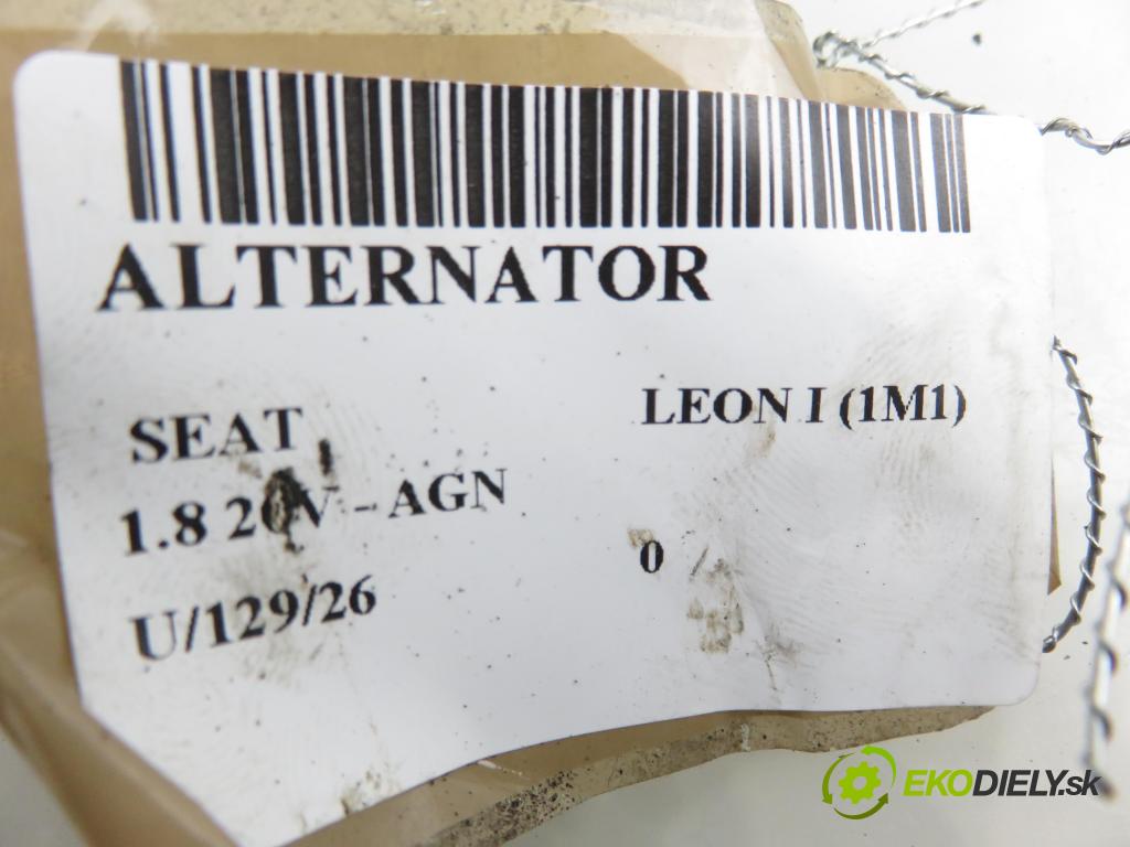 SEAT LEON (1M1) HB 2001 92,00 1.8 20V - AGN 1781,00 Alternátor 028903028D ; 0124325003 (Alternátor)
