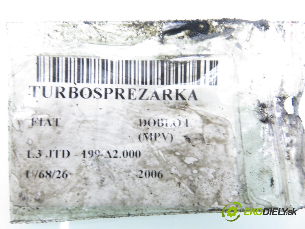 FIAT DOBLO nadwozie wielkoprzestrzenne (MPV) (119_, 223_) KOMBIVAN 2006 55,00 1.3 JTD - 199 A2.000 1248,00 Turbodúchadlo 73501343 (Turbodúchadlo (kompletné))