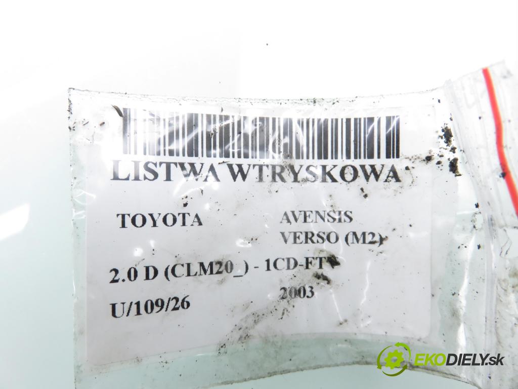 TOYOTA AVENSIS VERSO (_M2_) MINIVAN 2003 85,00 2.0 D (CLM20_) - 1CD-FTV 1995,00 Lišta vstrekovacia 8945812020 (Vstrekovacia lišta)