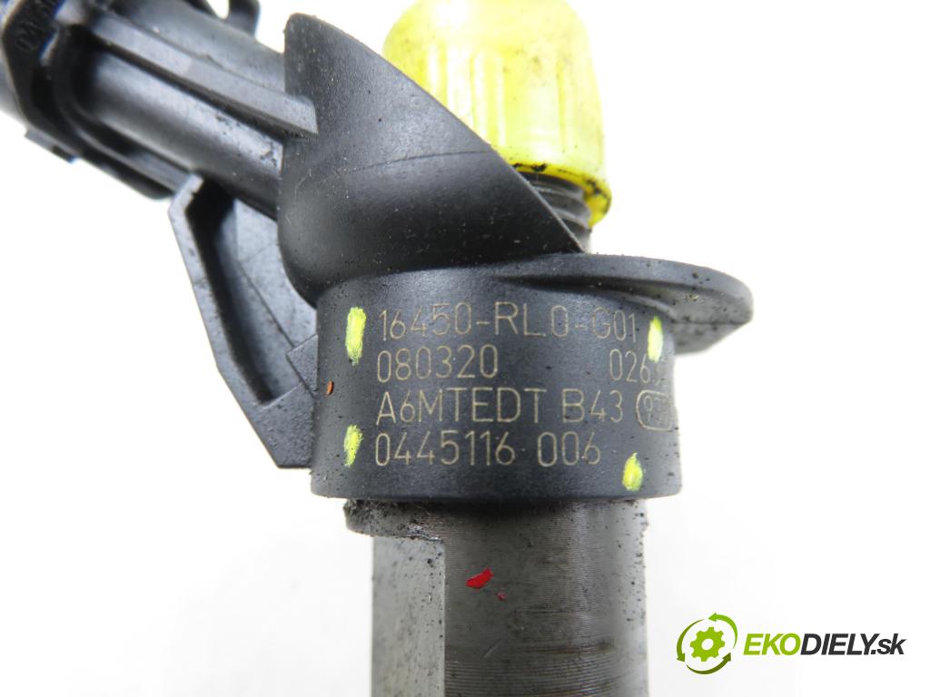 HONDA ACCORD VIII (CU) SEDAN 2009 110,00 2.2 i-DTEC (CU3) - N22B1 2199,00 vstrekovač 0445116006 ; 16450RL0G01 (Vstrekovač paliva)