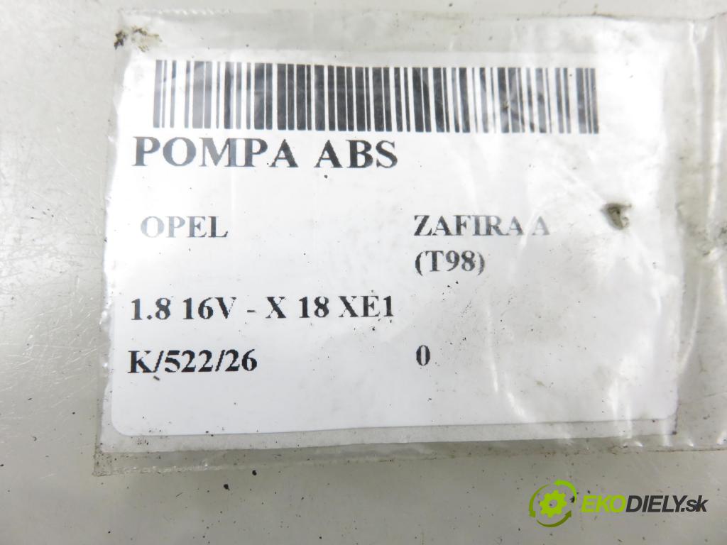 OPEL ZAFIRA A Nadwozie Wielkopojemne (MPV) (T98)  MINIVAN 1999 85,00 1.8 16V 116 - X 18 XE1 1796,00 Pumpa ABS 0273004363 (Pumpa ABS)