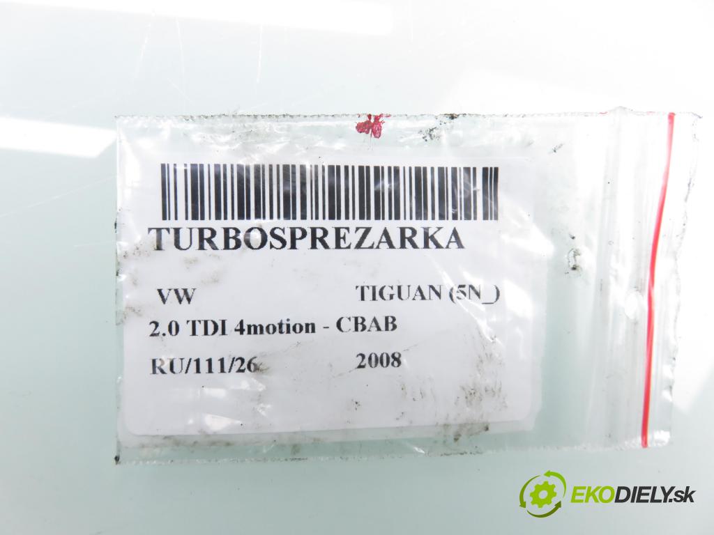 VW TIGUAN (5N_) SUV 2008 103,00 2.0 TDI 4motion - CBAB 1968,00 RYCHLONABÍJEČKA: 03L253019T (Kompletní turbodmychadlo)