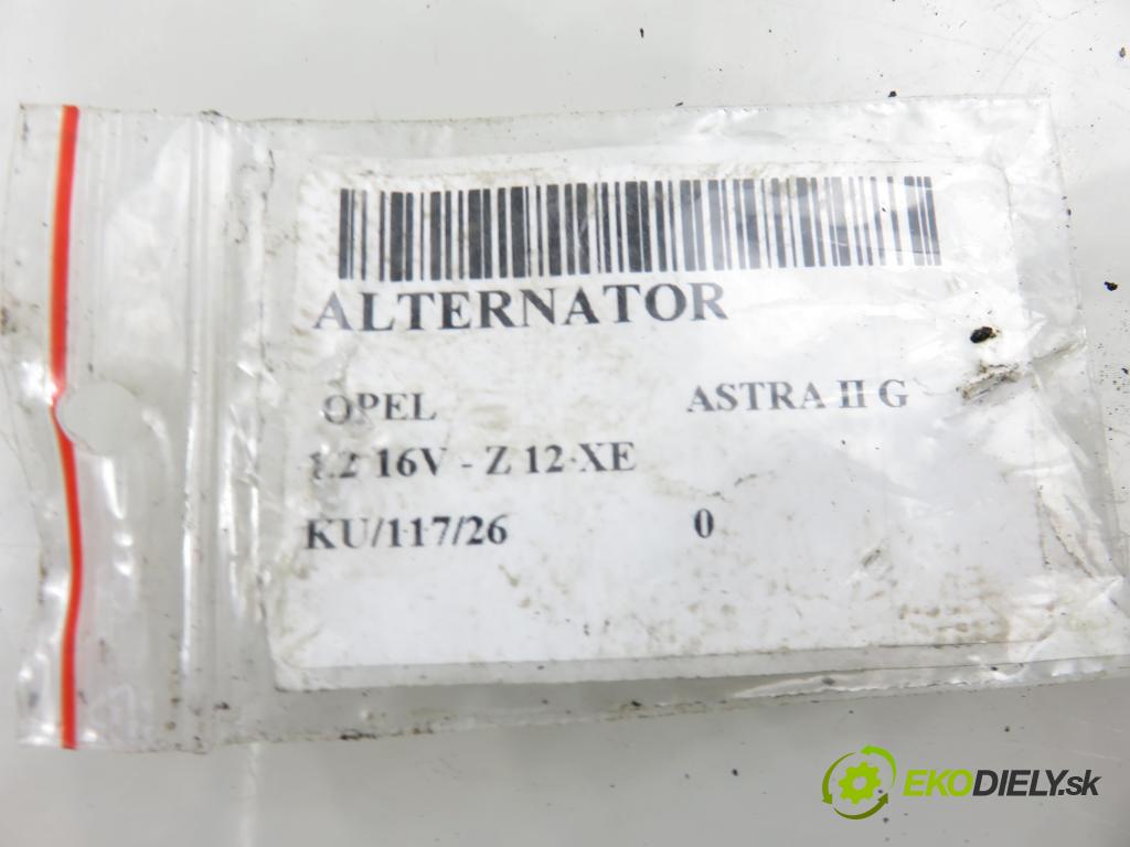 OPEL ASTRA G sedan (T98) SEDAN 2003 55,00 1.2 16V - Z 12 XE 1199,00 Alternátor  (Alternátor)