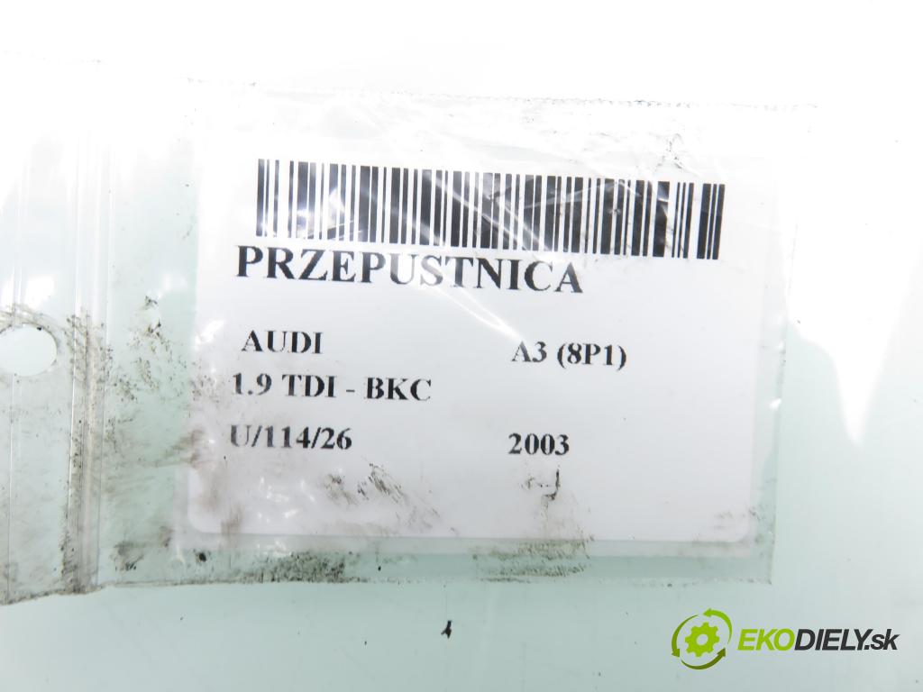 AUDI A3 (8P1) HB 2003 77,00 1.9 TDI PD 105 - BKC 1896,00 škrtíci klapka 038128063G (Škrticí klapka)