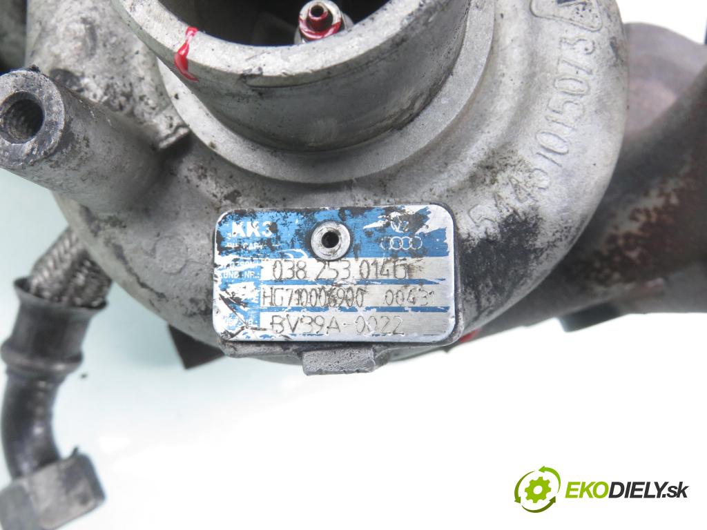 AUDI A3 (8P1) HB 2003 77,00 1.9 TDI PD 105 - BKC 1896,00 Turbodúchadlo 038253014G (Turbodúchadlo (kompletné))