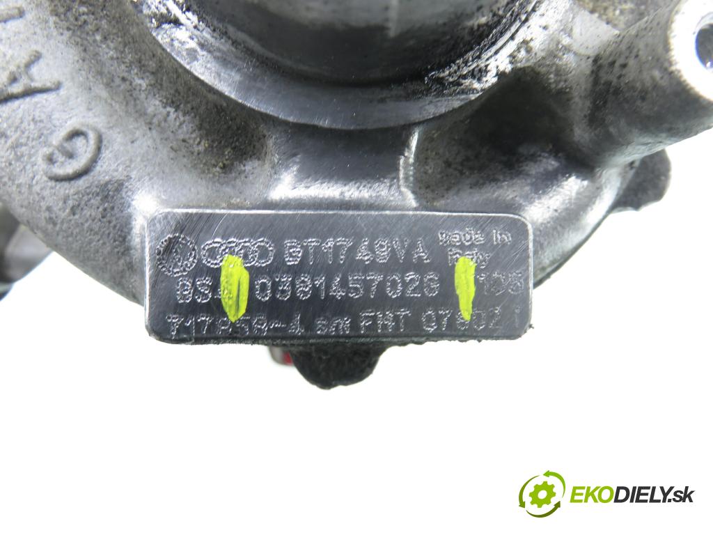 AUDI A4 (8E2, B6) SEDAN 2002 96,00 1.9 TDI PD 130 - AWX 1896,00 RYCHLONABÍJEČKA: 038145702G (Kompletní turbodmychadlo)