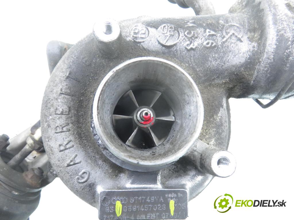 AUDI A4 (8E2, B6) SEDAN 2002 96,00 1.9 TDI PD 130 - AWX 1896,00 RYCHLONABÍJEČKA: 038145702G (Kompletní turbodmychadlo)