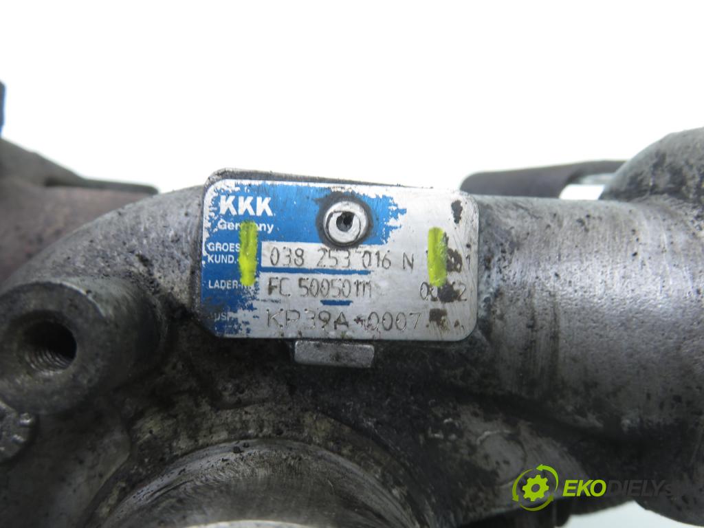 VW GOLF IV (1J1) HB 2003 74,00 1.9 TDI PD 101 - AXR 1896,00 RYCHLONABÍJEČKA: 038253016N (Kompletní turbodmychadlo)