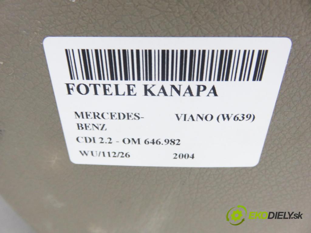 MERCEDES-BENZ VIANO (W639) VAN 2004 110,00 CDI 2.2 150 - OM 646.982 2148,00 Sedadlá, sedačky Sedadlo