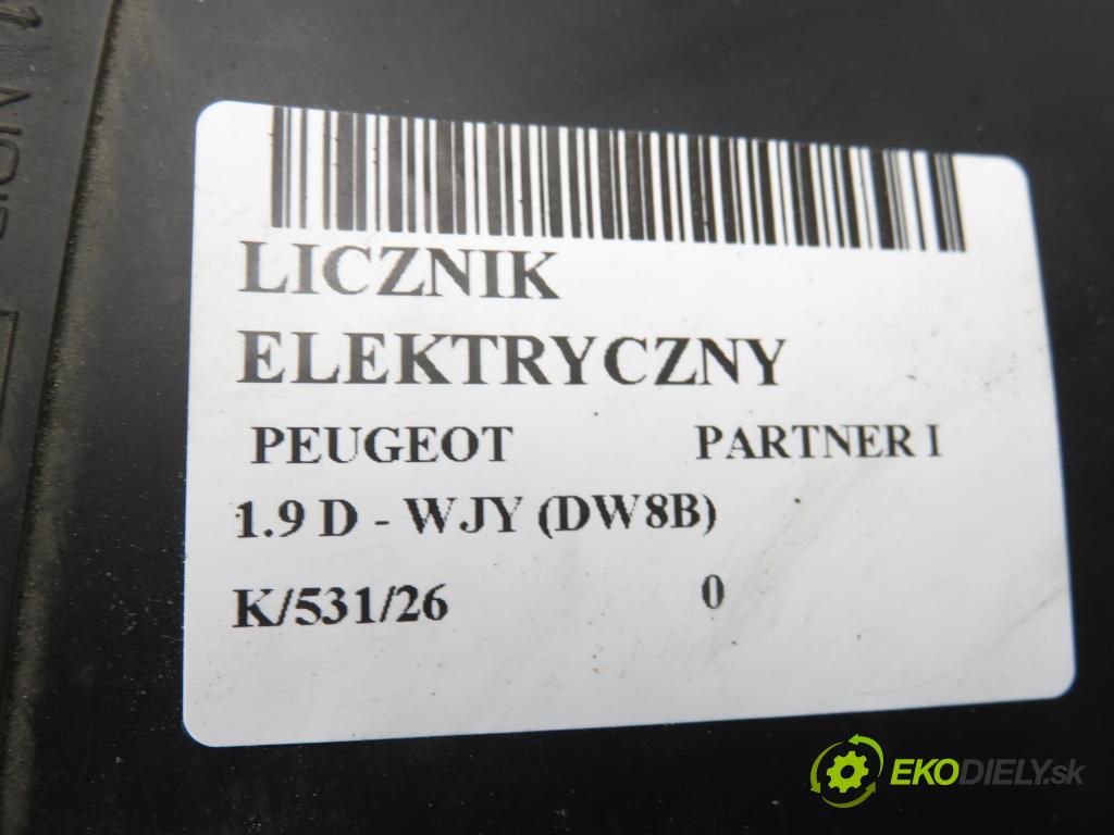 PEUGEOT PARTNER Skrzynia (5_, G_) FURGON 2005 51,00 1.9 D - WJY (DW8B) 1868,00 Prístrojovka elektrický 9656696080