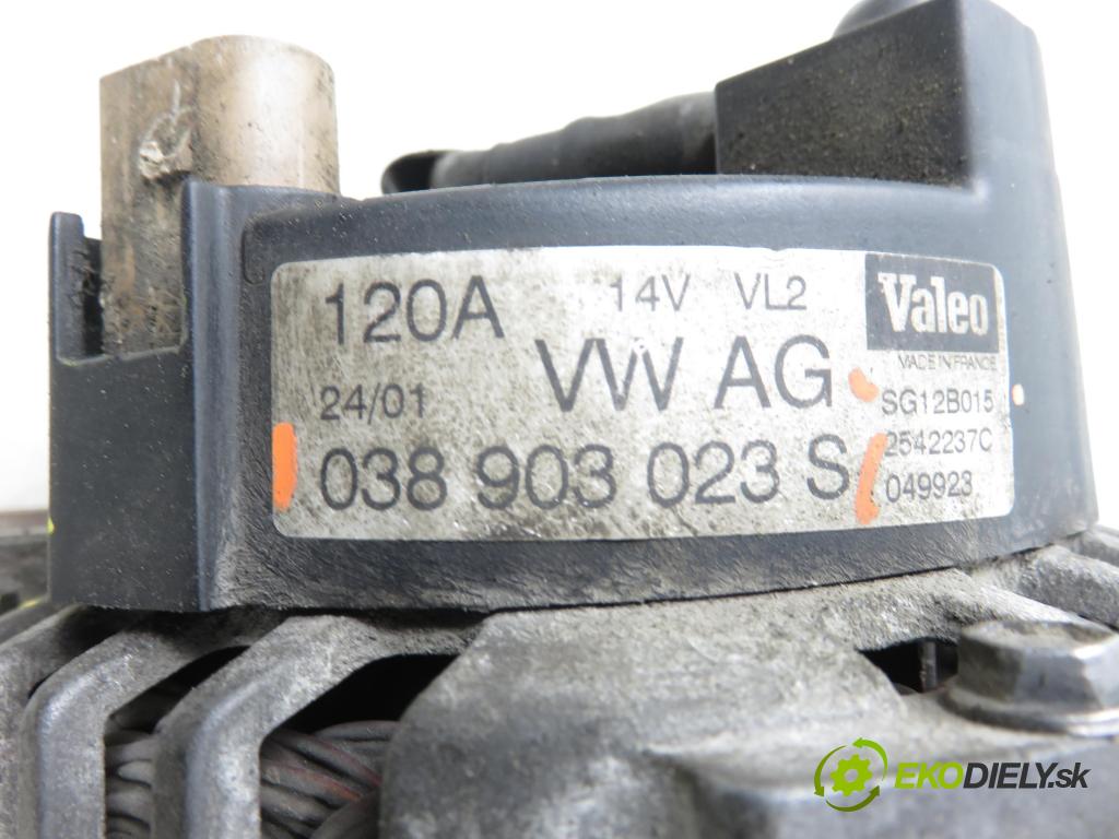 AUDI A3 (8L1) HB 2001 75,00 1.6 - AVU 1595,00 Alternátor 038903023S ; SG12B015 (Alternátor)