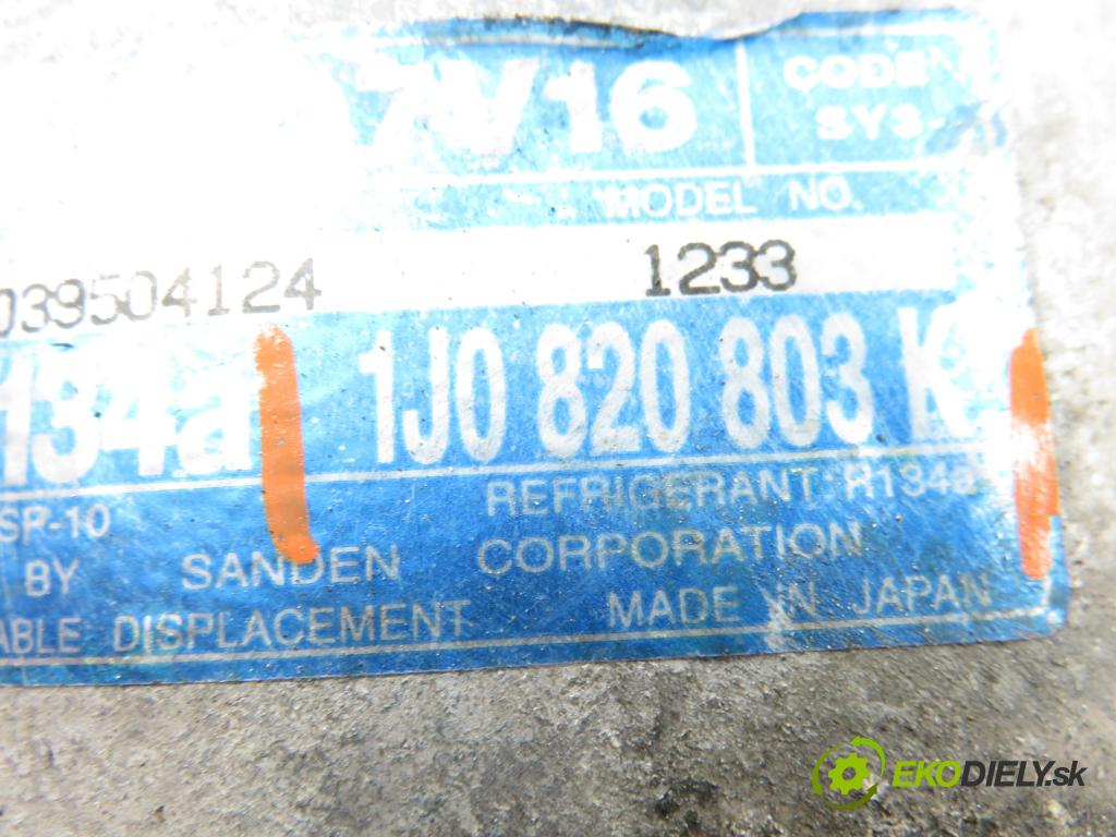 SEAT LEON (1M1) HB 2001 92,00 1.8 20V - AGN 1781,00 KOMPRESOR: klimatizácie 1J0820803K (Kompresor klimatizácie)