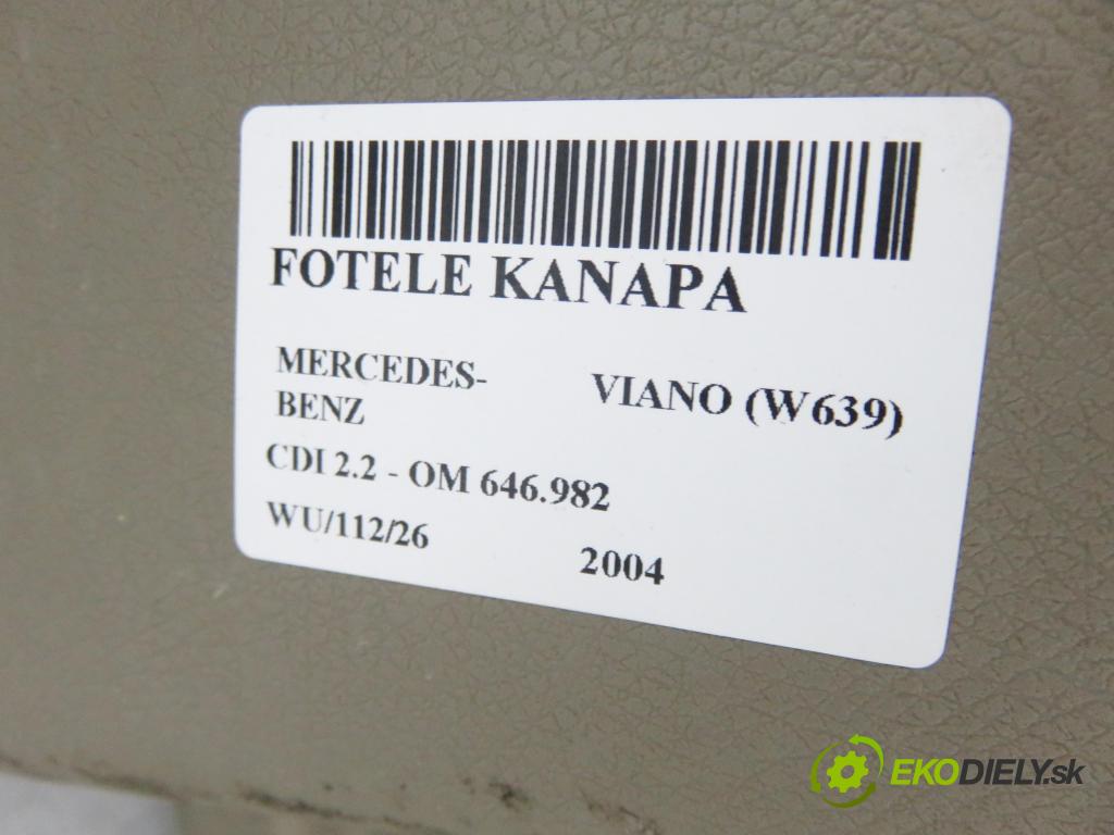 MERCEDES-BENZ VIANO (W639) VAN 2004 110,00 CDI 2.2 150 - OM 646.982 2148,00 Sedadlá, sedačky Sedadlo 