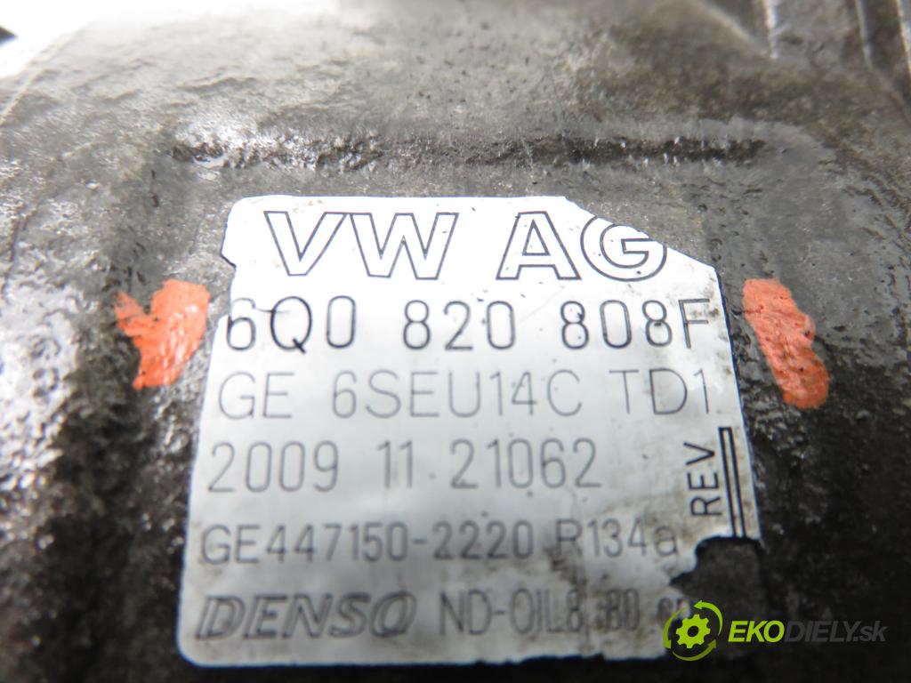 SKODA ROOMSTER (5J) HB 2010 51,00 1.4 TDI - BNM 1422,00 KOMPRESOR: klimatizace 6Q0820808F (Kompresor klimatizace)