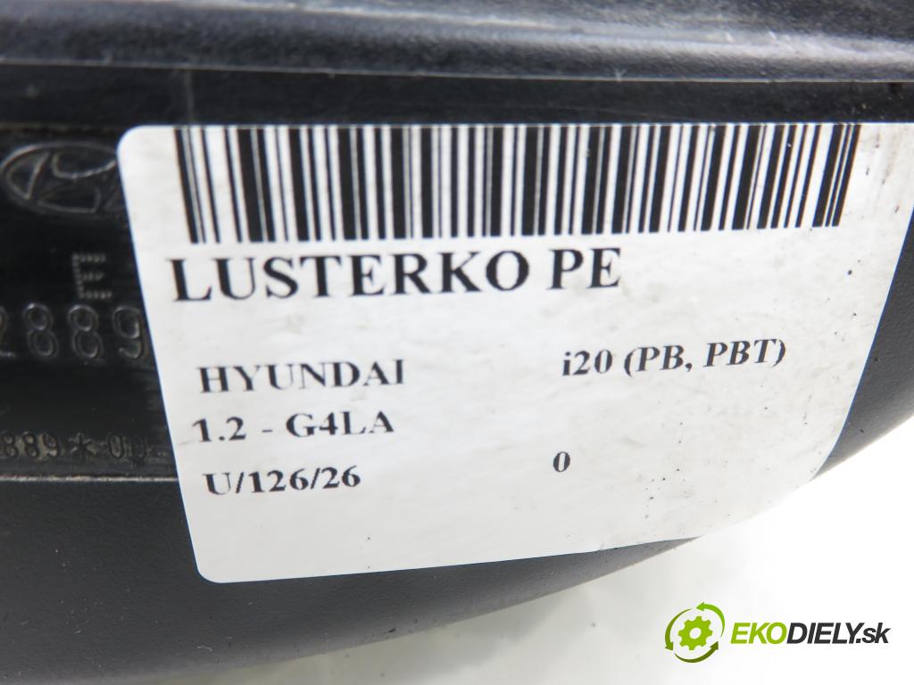 HYUNDAI i20 (PB, PBT) HB 2009 57,00 1.2 - G4LA 1248,00 Spätné zrkadlo LE 