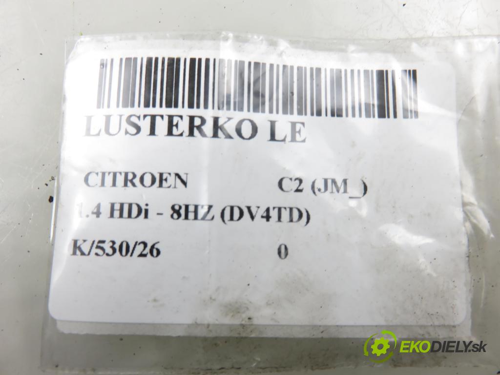 CITROEN C2 (JM_) HB 2006 50,00 1.4 HDi 68 8V - 8HZ 1398,00 Spätné zrkadlo LE 12363750