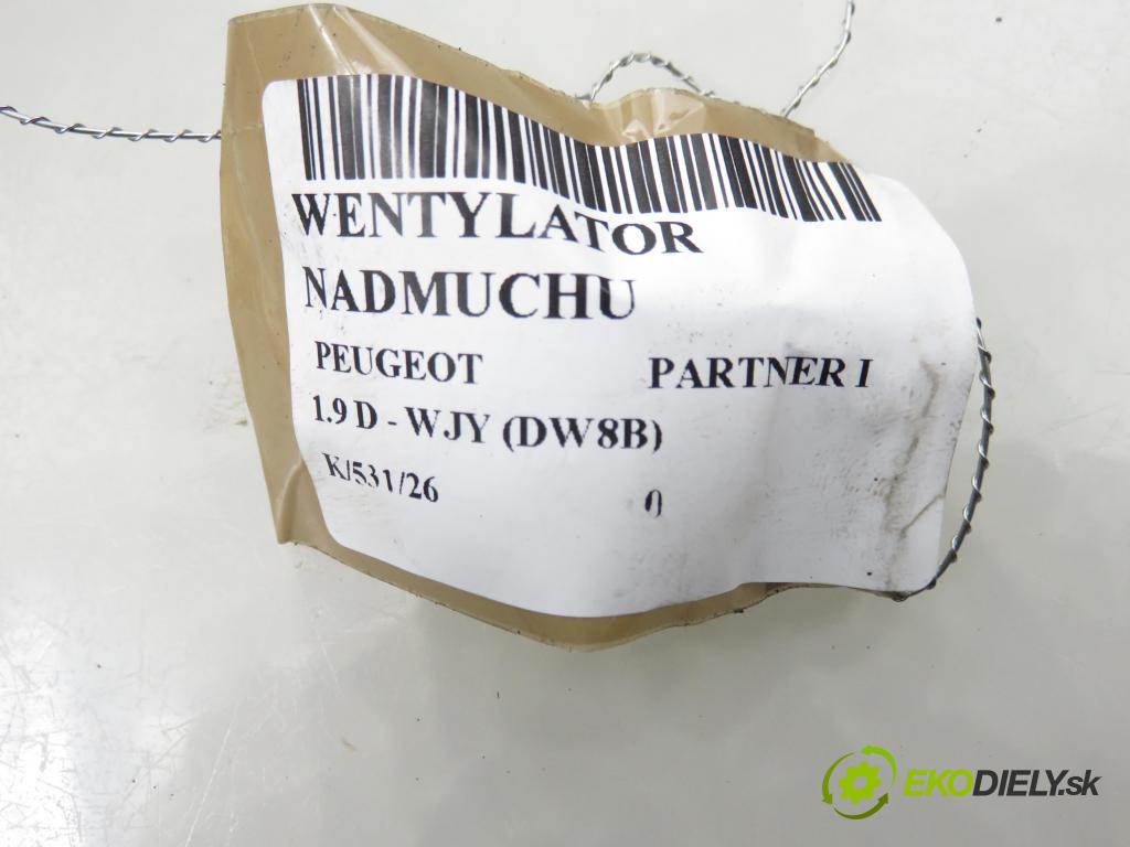 PEUGEOT PARTNER Skrzynia (5_, G_) FURGON 2005 51,00 1.9 D - WJY (DW8B) 1868,00 Ventilátor vetráku 7790028