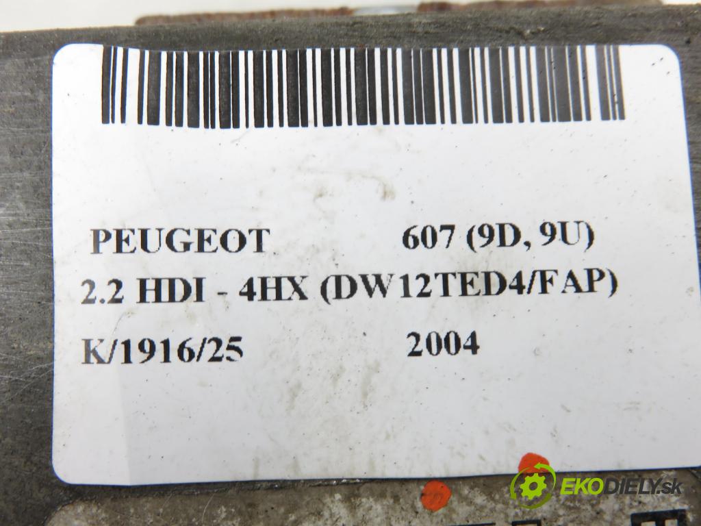 PEUGEOT 607 (9D, 9U) SEDAN 2004 98,00 2.2 HDI - 4HX (DW12TED4/FAP) 2179,00 Riadiaca jednotka Motor 0265109629 ; 9646316180