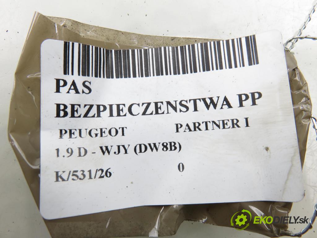 PEUGEOT PARTNER Skrzynia (5_, G_) FURGON 2005 51,00 1.9 D - WJY (DW8B) 1868,00 Držiak bezpečnostný PP 550622400