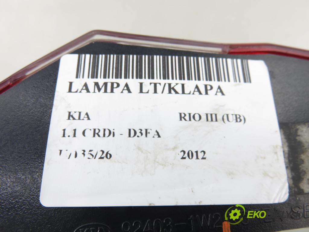 KIA RIO III (UB) HB 2012 55,00 1.1 CRDi - D3FA 1120,00 Svetlo ľavé zadné kufor 924031W2