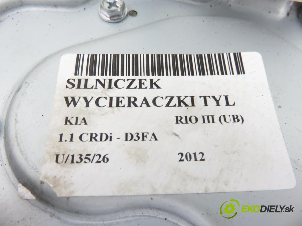 KIA RIO III (UB) HB 2012 55,00 1.1 CRDi - D3FA 1120,00 Motorček stierače zadné