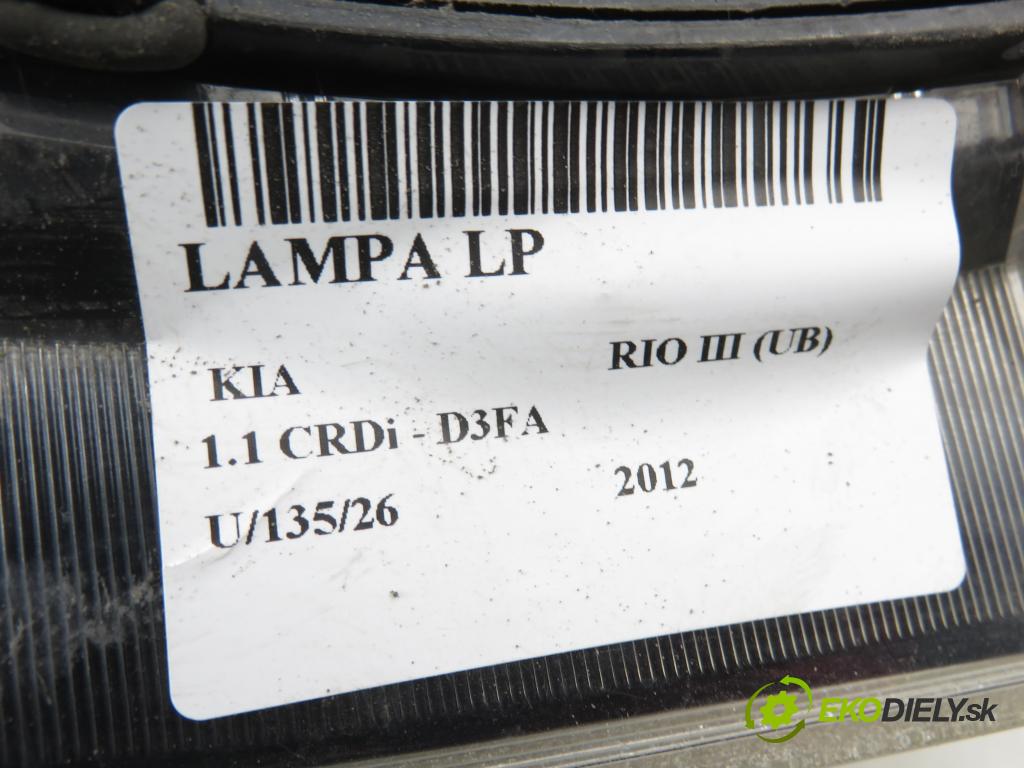 KIA RIO III (UB) HB 2012 55,00 1.1 CRDi - D3FA 1120,00 Svetlo LP 921011WXXX