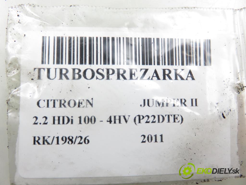CITROEN JUMPER Skrzynia FURGON 2011 74,00 2.2 HDi 100 - 4HV (P22DTE) 2198,00 Turbodúchadlo 6U3Q6K682AF (Turbodúchadlo (kompletné))