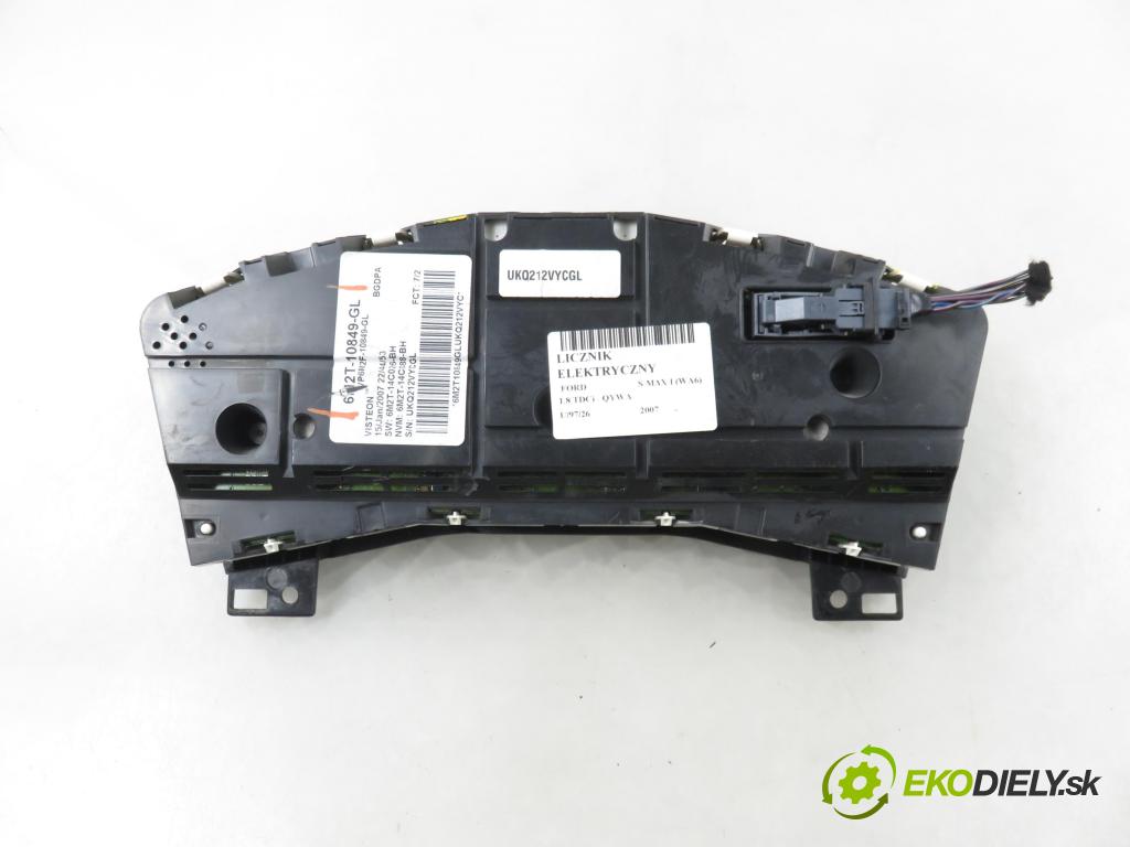 FORD S-MAX (WA6) MINIVAN 2007 92,00 1.8 TDCi 125 - QYWA 1753,00 Prístrojovka elektrický 6M2T10849GL