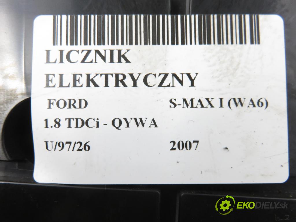 FORD S-MAX (WA6) MINIVAN 2007 92,00 1.8 TDCi 125 - QYWA 1753,00 Prístrojovka elektrický 6M2T10849GL