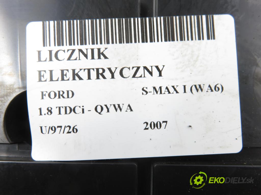 FORD S-MAX (WA6) MINIVAN 2007 92,00 1.8 TDCi 125 - QYWA 1753,00 Prístrojovka elektrický 6M2T10849GL