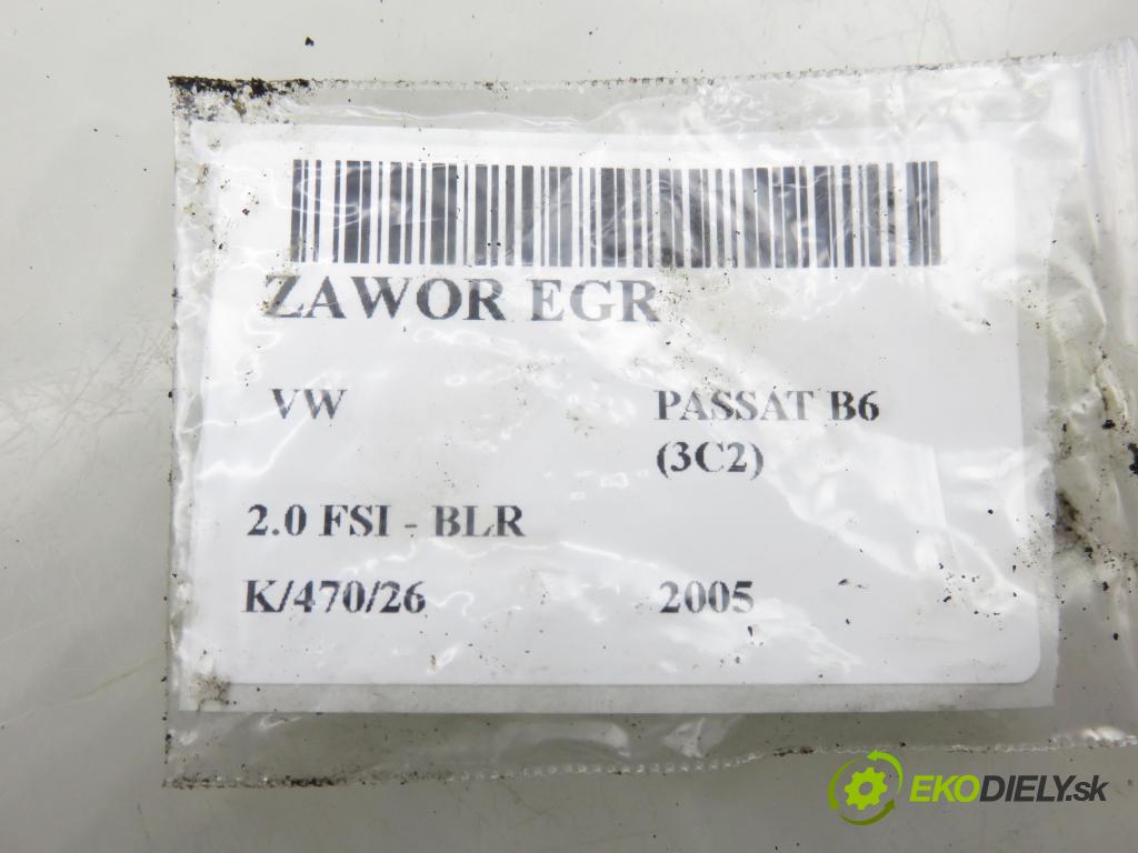 VW PASSAT B6 (3C2) SEDAN 2005 110,00 2.0 FSI - BLR 1984,00 VENTIL EGR A2C53082890