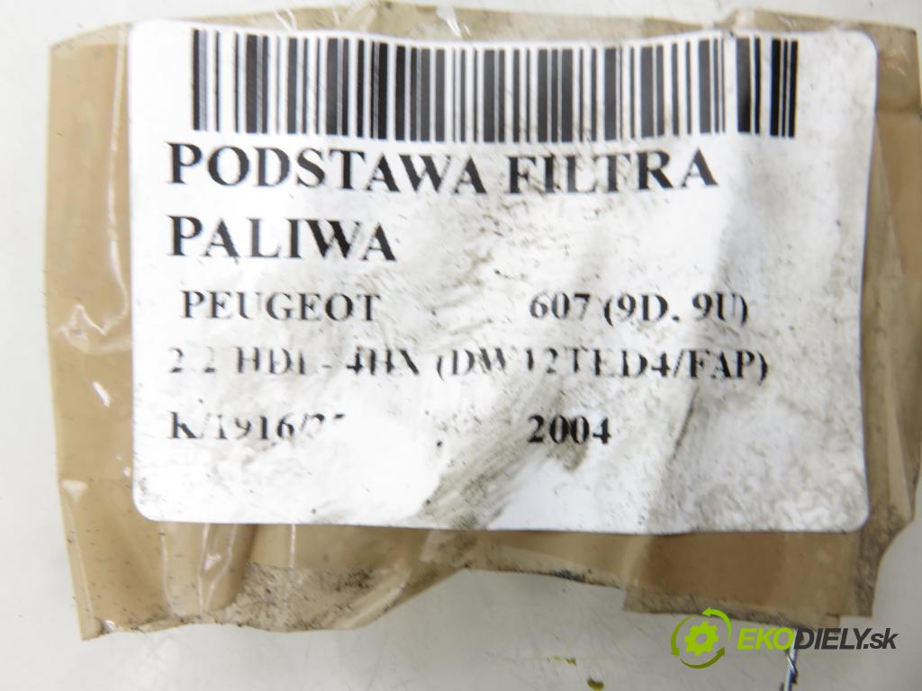 PEUGEOT 607 (9D, 9U) SEDAN 2004 98,00 2.2 HDI - 4HX (DW12TED4/FAP) 2179,00 Obal filtra paliva 9642105180C ; 9638780280 (Obal palivového filtra)