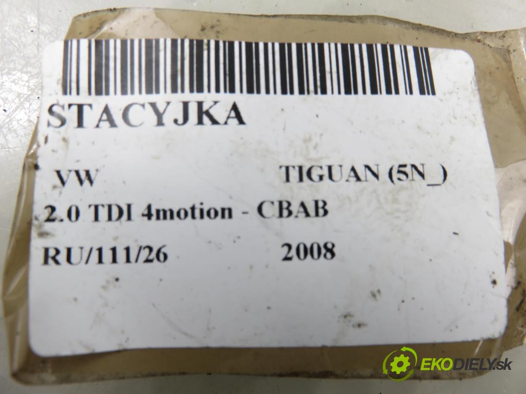 VW TIGUAN (5N_) SUV 2008 103,00 2.0 TDI 4motion - CBAB 1968,00 spinačka / zámky 1K0905851B