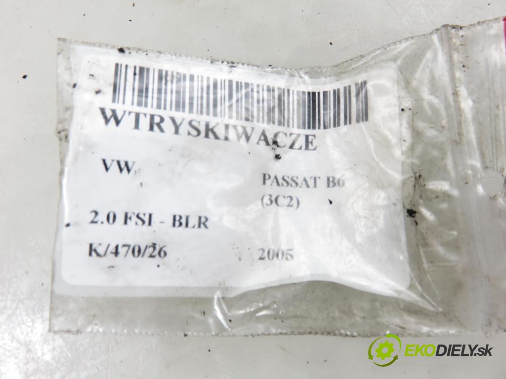 VW PASSAT B6 (3C2) SEDAN 2005 110,00 2.0 FSI - BLR 1984,00 vstřikovač 0261500014 ; 06F906036 (Vstřikovač paliva)