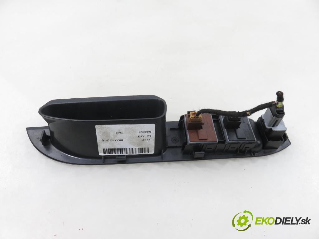 SEAT IBIZA III (6L1) HB 2005 47,00 1.2 12V - AZQ 1198,00 Panel ovládaní oken 6L1867171E