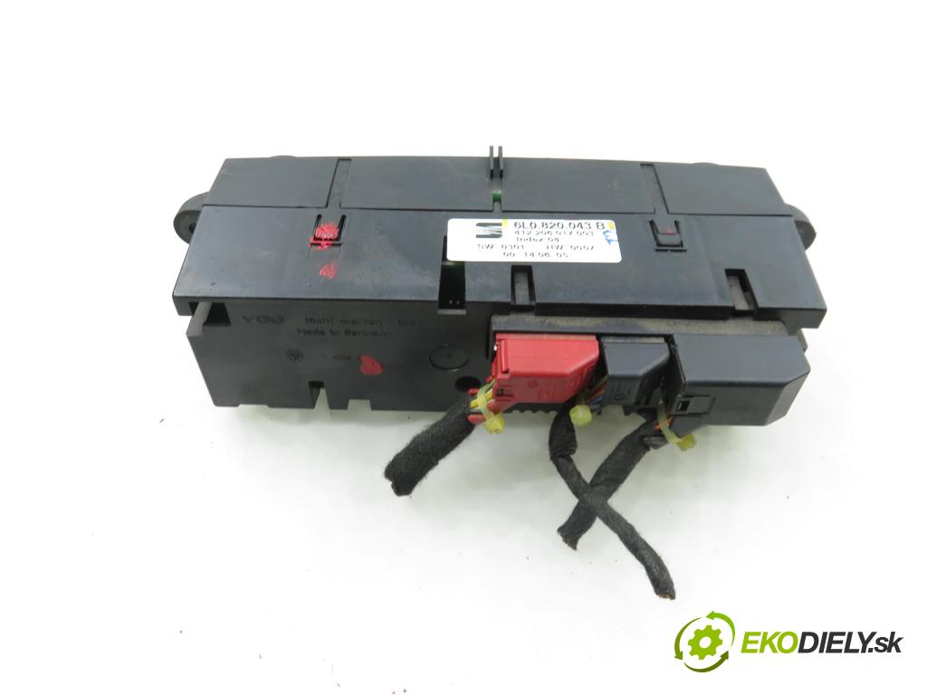 SEAT IBIZA III (6L1) HB 2005 47,00 1.2 12V - AZQ 1198,00 Panel kúrenia KLIMATRONIK 6L0820043B