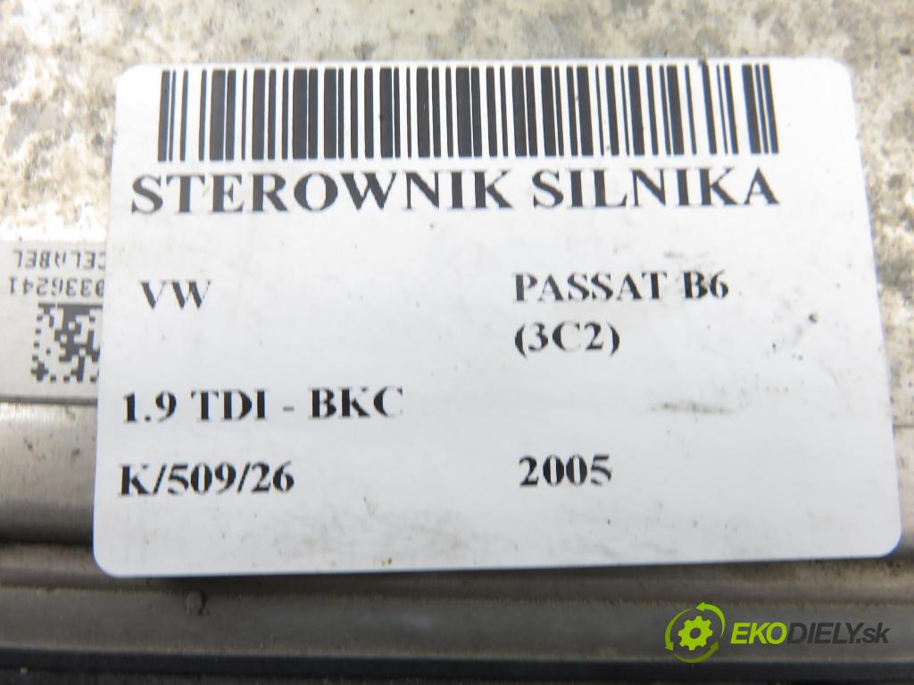 VW PASSAT B6 (3C2) SEDAN 2005 77,00 1.9 TDI PD 105 - BKC 1896,00 Riadiaca jednotka Motor 03G906021AN ; 0281012085