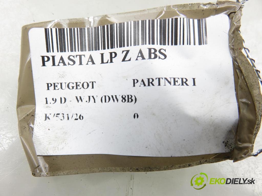 PEUGEOT PARTNER Skrzynia (5_, G_) FURGON 2005 51,00 1.9 D - WJY (DW8B) 1868,00 náboj LP ABS