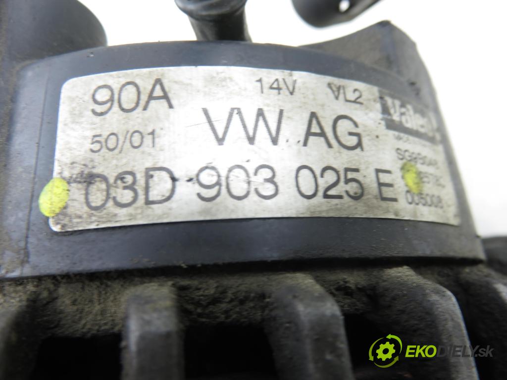 SEAT IBIZA III (6L1) HB 2005 47,00 1.2 12V - AZQ 1198,00 Alternátor 03D903025E (Alternátor)