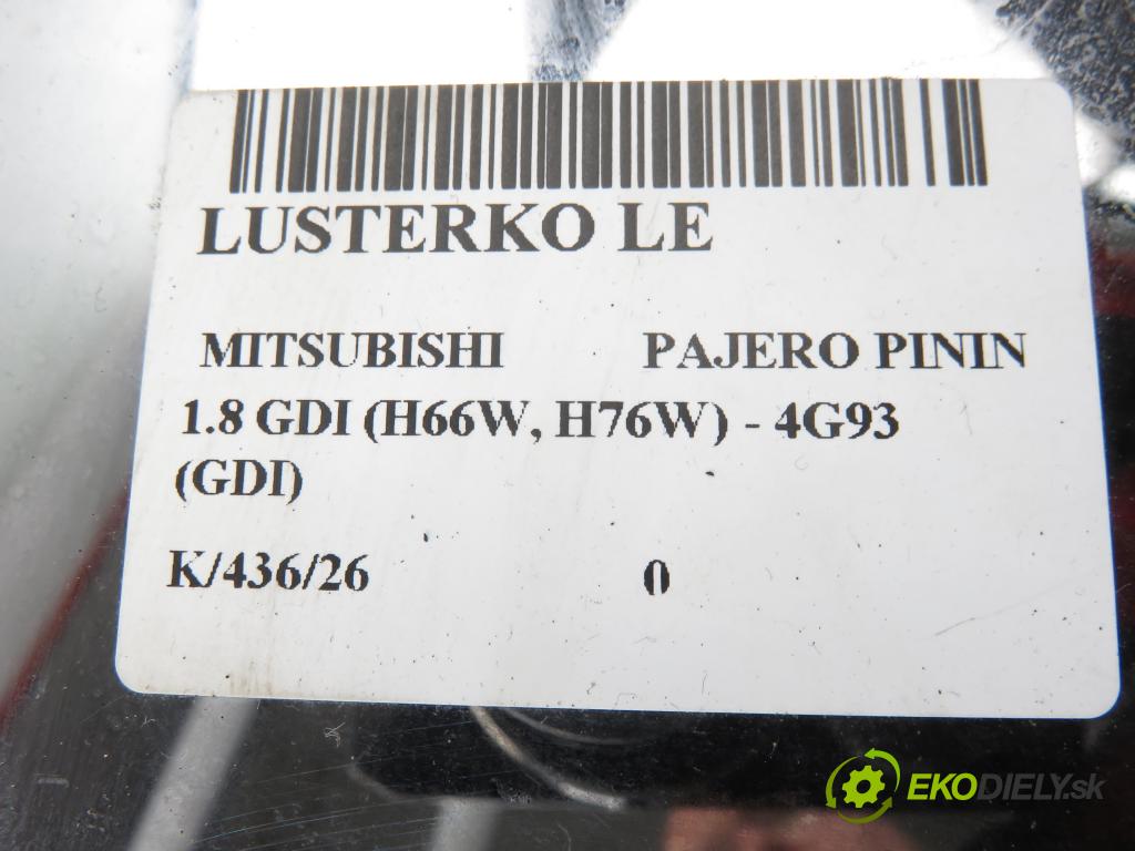 MITSUBISHI PAJERO PININ (H6_W, H7_W) SUV 2001 88,00 1.8 GDI (H66W, H76W) - 4G93 (GDI) 1834,00 Spätné zrkadlo LE