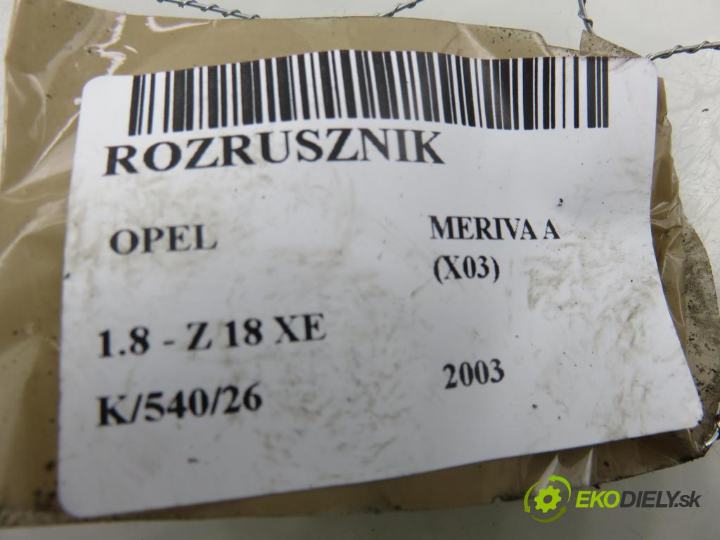 OPEL MERIVA A nadwozie wielkoprzestrzenne (MPV) (X03) MINIVAN 2003 92,00 1.8 - Z 18 XE 1796,00 startér  (Startér)