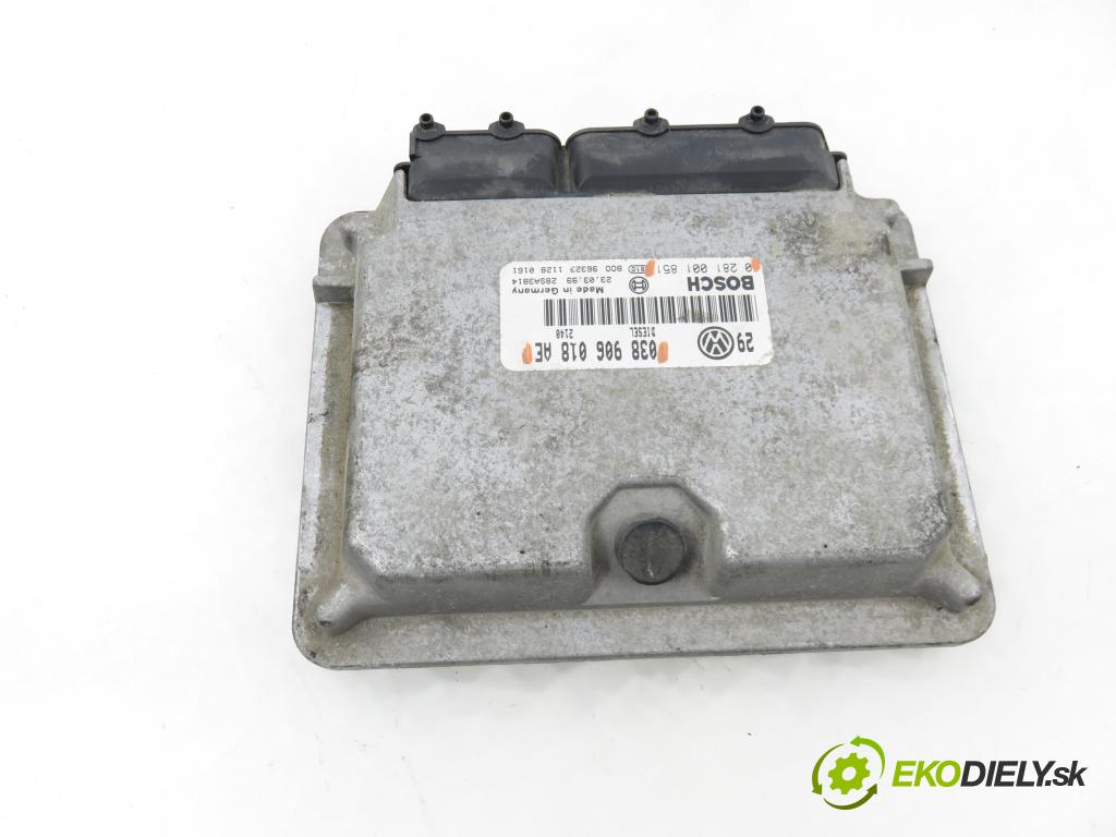 VW BORA (1J2) SEDAN 1999 66,00 1.9 TDI 90 - ALH 1896,00 Riadiaca jednotka Motor 0281001851 ; 038906018AE