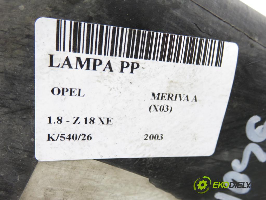 OPEL MERIVA A nadwozie wielkoprzestrzenne (MPV) (X03) MINIVAN 2003 92,00 1.8 - Z 18 XE 1796,00 Svetlo PP