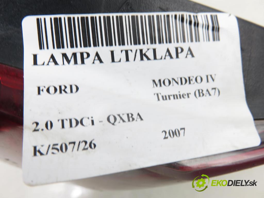 FORD MONDEO IV Turnier (BA7) KOMBI 2007 103,00 2.0 TDCi - QXBA 1997,00 Svetlo ľavé zadné kufor 7S7113A603B