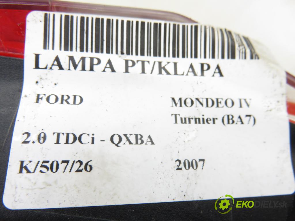 FORD MONDEO IV Turnier (BA7) KOMBI 2007 103,00 2.0 TDCi - QXBA 1997,00 Svetlo pravé zadné kufor 7S7113A602B