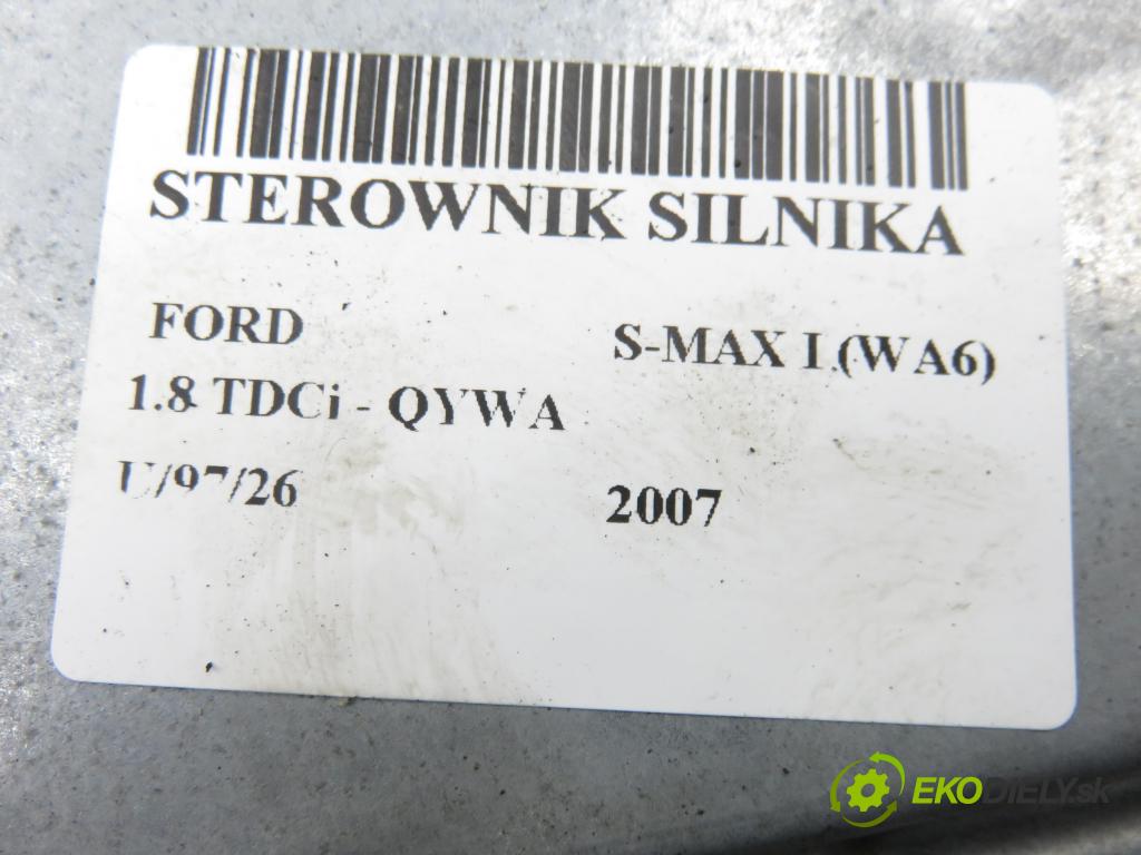 FORD S-MAX (WA6) MINIVAN 2007 92,00 1.8 TDCi 125 - QYWA 1753,00 řídící jednotka motora 6G9112A650LG ; 5WS40419GT