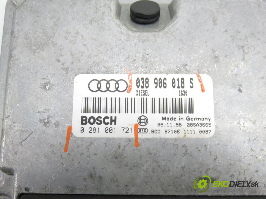 AUDI A4 Avant (8D5, B5) KOMBI 1999 81,00 1.9 TDI - AFN 1896,00 řídící jednotka motora 038906018S ; 0281001721