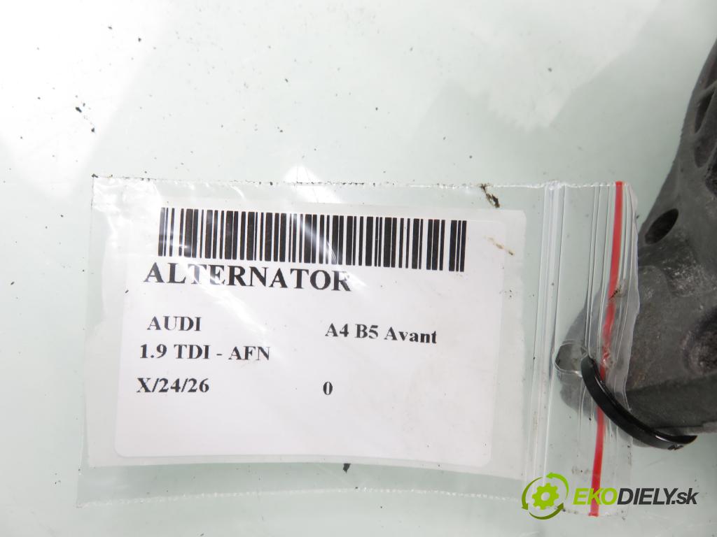 AUDI A4 Avant (8D5, B5) KOMBI 1999 81,00 1.9 TDI - AFN 1896,00 Alternátor 0123515003 ; 028903028 (Alternátor)