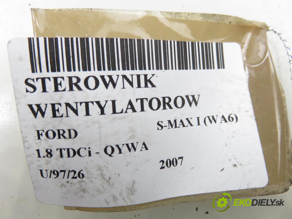FORD S-MAX (WA6) MINIVAN 2007 92,00 1.8 TDCi 125 - QYWA 1753,00 řídící jednotka VENTILÁTORY V25790009