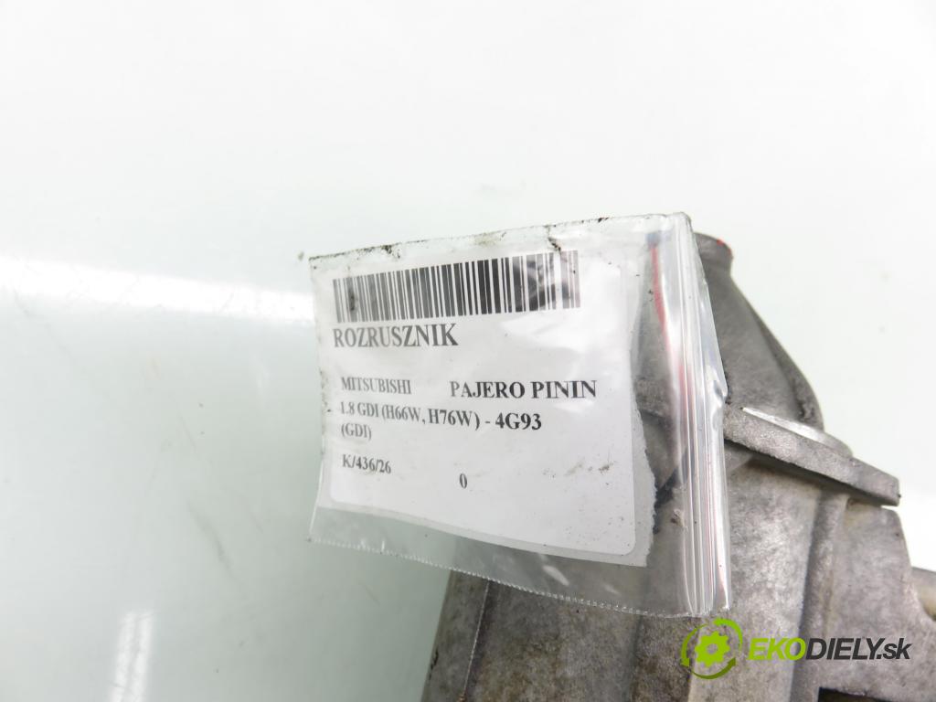 MITSUBISHI PAJERO PININ (H6_W, H7_W) SUV 2001 88,00 1.8 GDI (H66W, H76W) - 4G93 (GDI) 1834,00 Štartér S5033 (Štartér)